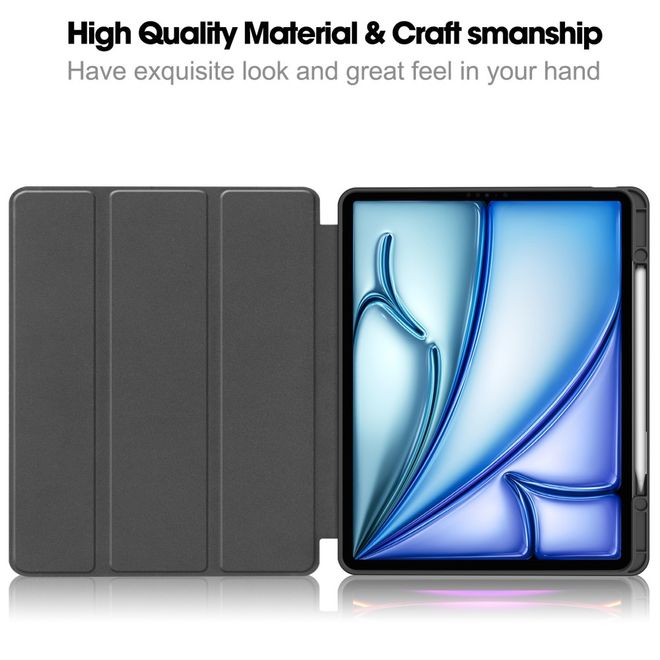 iPad Air 13 (2026/2025/2024) Case - Tri-Fold Leather Case - Don't touch me
