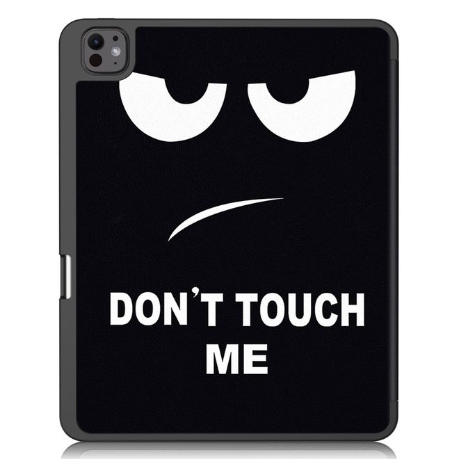 iPad Pro 13 (2024) Hülle - Dreifach faltbares Case aus Leder - Dont touch me