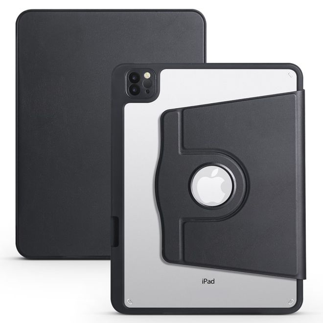 iPad Pro 13 (2024) Case - 360° Rotating Leather Case - Black