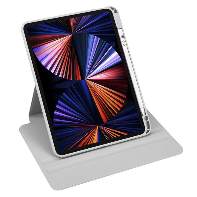 Étui pour iPad Pro 13 (2024) - Étui en cuir rotatif à 360° - Gris