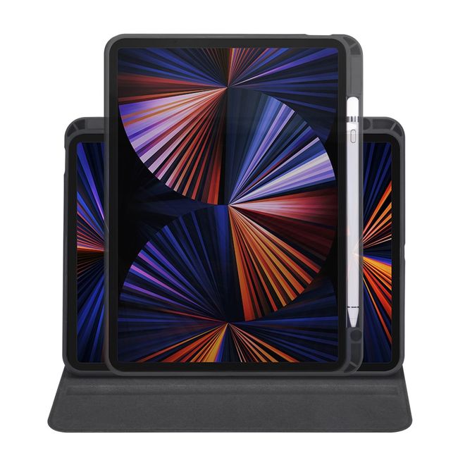 iPad Pro 11 (2024) Case - 360° Rotating Leather Case - Black