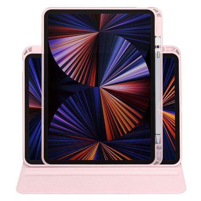 iPad Pro 11 (2024) Hülle - 360° rotierbares Case aus Leder - pink