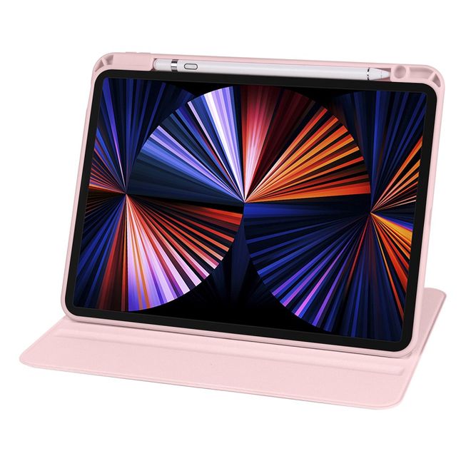 iPad Pro 11 (2024) Hülle - 360° rotierbares Case aus Leder - pink