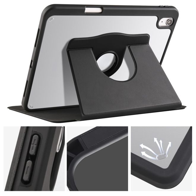 iPad Air 13 (2026/2025/2024) Case - 360° Rotating Leather Case - Black