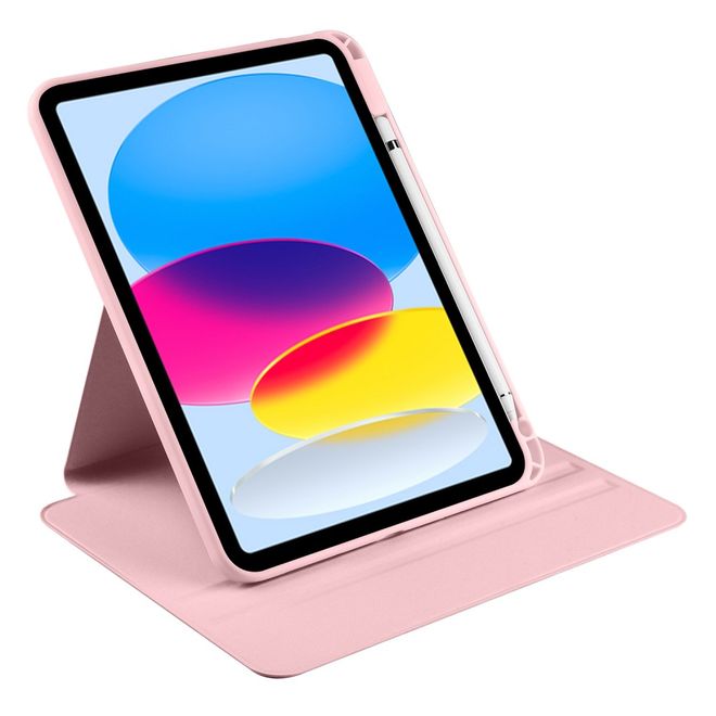 iPad Air 13 (2026/2025/2024) Hülle - 360° rotierbares Case aus Leder - pink