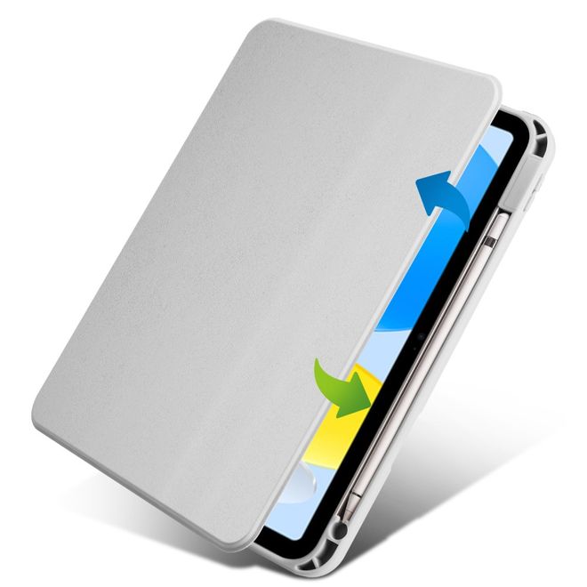 iPad Air 13 (2026/2025/2024) Case - 360° Rotating Leather Case - Grey