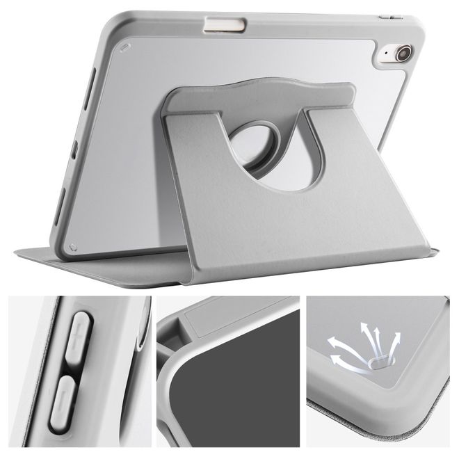 iPad Air 13 (2026/2025/2024) Case - 360° Rotating Leather Case - Grey