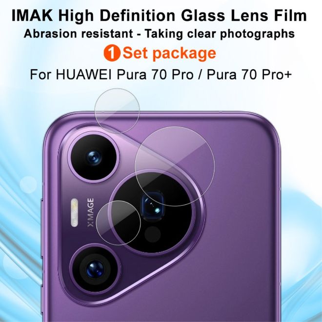 Imak - Huawei Pura 70 Pro / Pura 70 Pro+ Schutzglas für Kamera - aus gehärtetem Glas - transparent