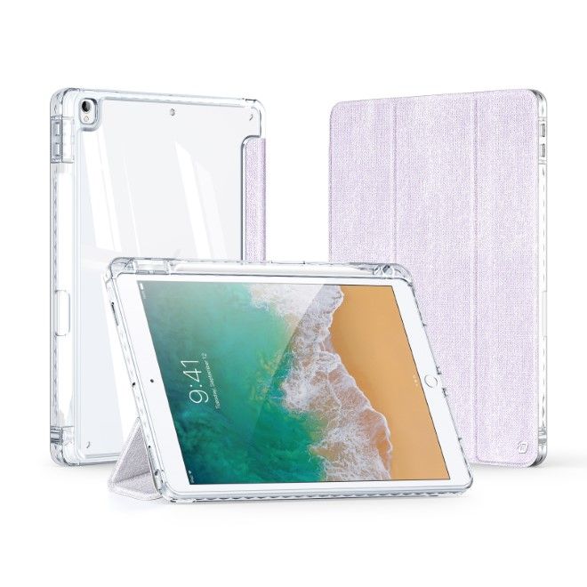 Dux Ducis - iPad 10.2 (2021/2020/2019) / iPad Air 3 (2019) / iPad Pro 10.5 (2017) Hülle - Leder Bookcover - Unid Series - purpur