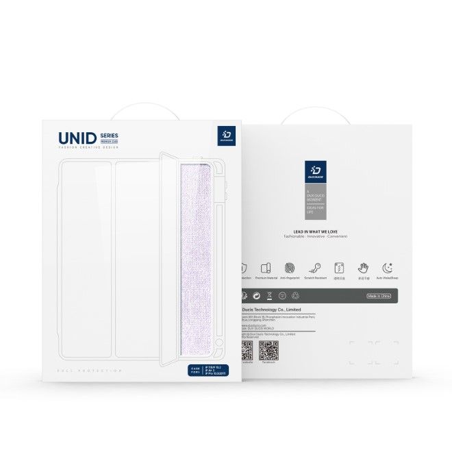 Dux Ducis - iPad 10.2 (2021/2020/2019) / iPad Air 3 (2019) / iPad Pro 10.5 (2017) Hülle - Leder Bookcover - Unid Series - purpur