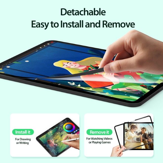 Dux Ducis - iPad Pro 11 (2024) Schutzfolie - Paperlike Film - Naad Series - transparent