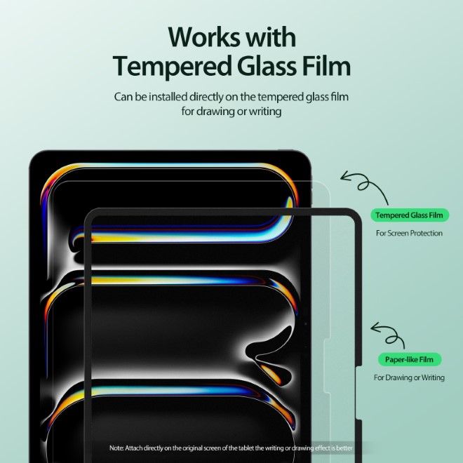 Dux Ducis - iPad Pro 13 (2024) Schutzfolie - Paperlike Film - Naad Series - transparent