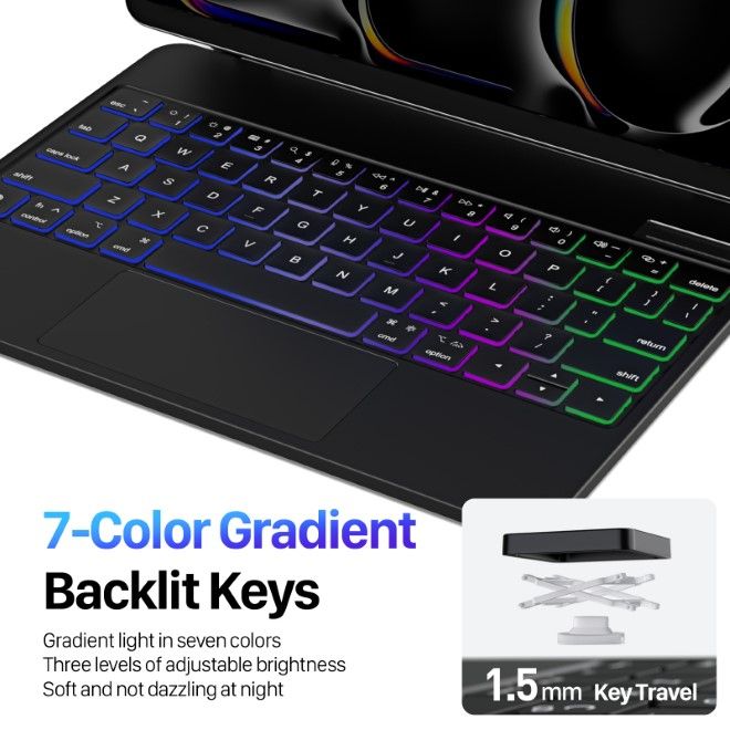 Dux Ducis - iPad Pro 11 (2024) Tastatur Hülle - Keyboard Case - MK Series - schwarz