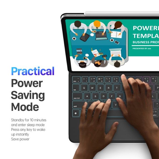 Dux Ducis - iPad Pro 11 (2024) Tastatur Hülle - Keyboard Case - MK Series - schwarz