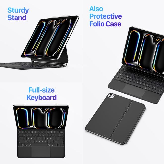 Dux Ducis - iPad Pro 13 (2024) Tastatur Hülle - Keyboard Case - MK Series - schwarz