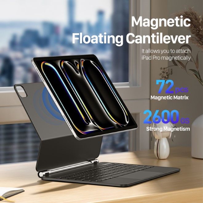 Dux Ducis - iPad Pro 13 (2024) Tastatur Hülle - Keyboard Case - MK Series - schwarz