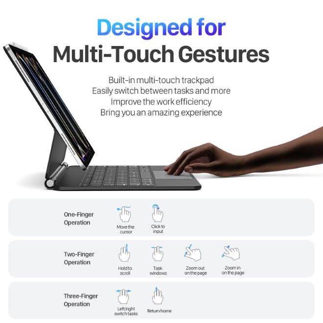 Dux Ducis - iPad Pro 13 (2024) Tastatur Hülle - Keyboard Case - MK Series - schwarz