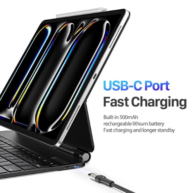 Dux Ducis - iPad Pro 13 (2024) Tastatur Hülle - Keyboard Case - MK Series - schwarz