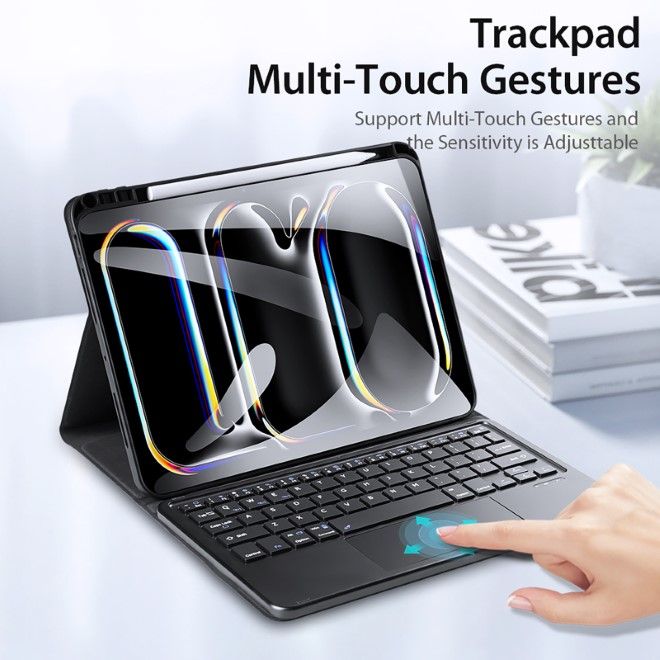 Dux Ducis - iPad Pro 11 (2024) Tastatur Hülle - Keyboard Case - TK Series - schwarz