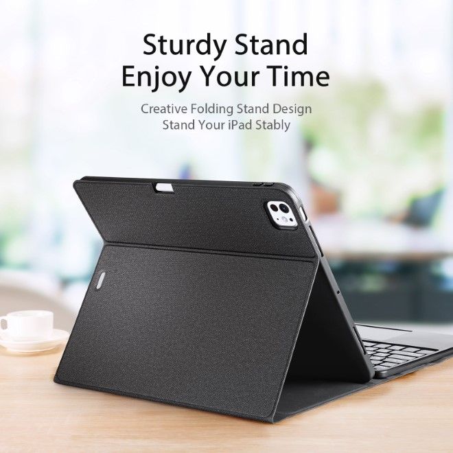 Dux Ducis - iPad Pro 13 (2024) Tastatur Hülle - Keyboard Case - TK Series - schwarz