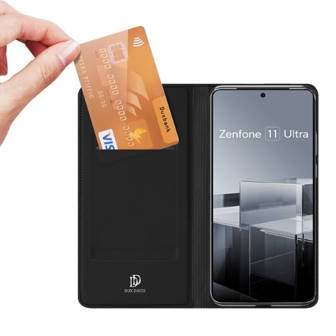 Dux Ducis - Asus Zenfone 11 Ultra Hülle - Handy Bookcover - Skin Pro Series - schwarz