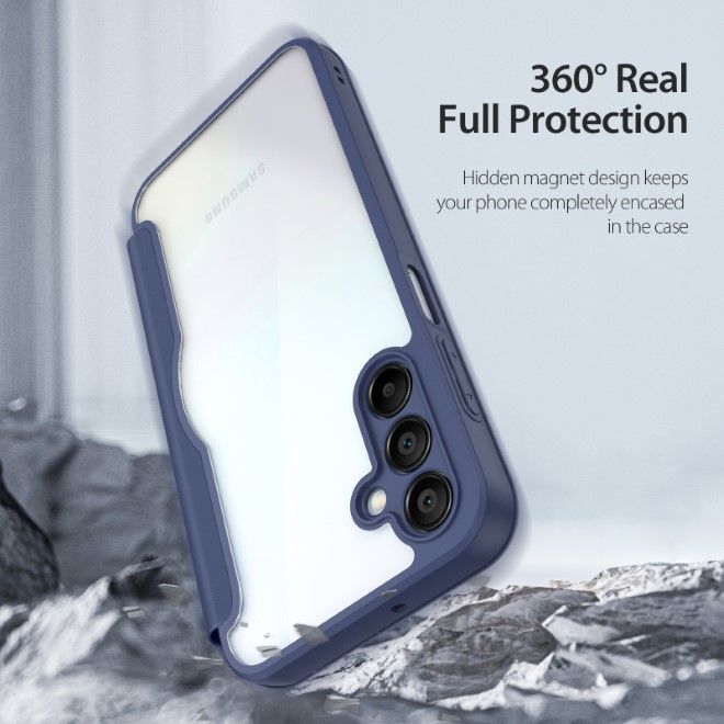 Dux Ducis - Samsung Galaxy A15 5G / 4G Hülle - Leder Bookcover mit Standfunktion - Skin X Pro Series - blau