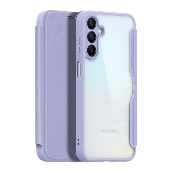 Dux Ducis - Samsung Galaxy A15 5G / 4G Hülle - Leder Bookcover mit Standfunktion - Skin X Pro Series - purpur