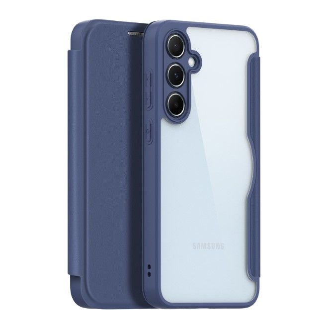Dux Ducis - Samsung Galaxy A35 5G Hülle - Leder Bookcover mit Standfunktion - Skin X Pro Series - blau