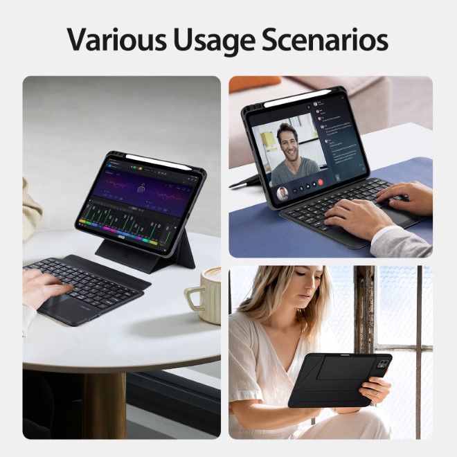 Dux Ducis - iPad Pro 11 (2024) Tastatur Hülle - Keyboard Case - DK Series - schwarz