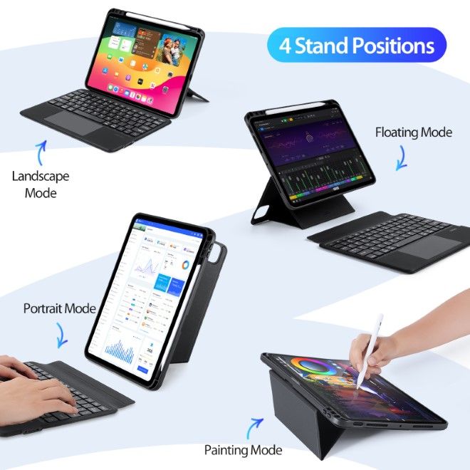 Dux Ducis - iPad Pro 11 (2024) Tastatur Hülle - Keyboard Case - DK Series - schwarz