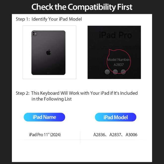 Dux Ducis - iPad Pro 11 (2024) Tastatur Hülle - Keyboard Case - DK Series - schwarz