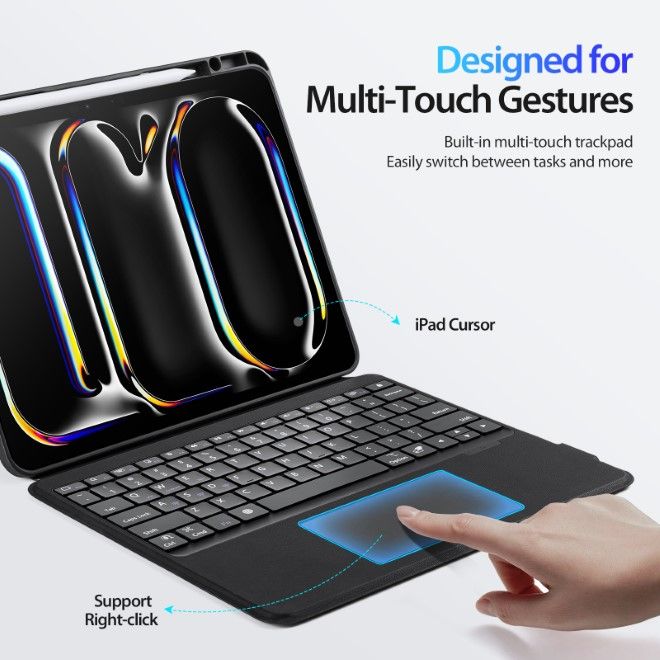 Dux Ducis - iPad Pro 13 (2024) Tastatur Hülle - Keyboard Case - DK Series - schwarz