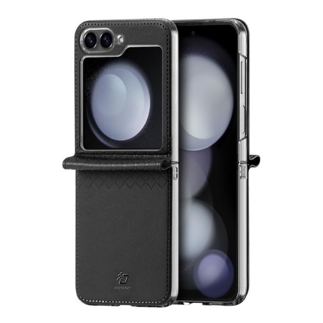 Dux Ducis - Samsung Galaxy Z Flip6 Hülle - Leder Case - Bril Series - schwarz