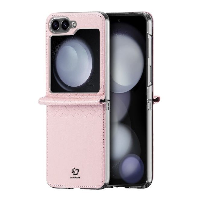Dux Ducis - Samsung Galaxy Z Flip6 Hülle - Leder Case - Bril Series - rosa