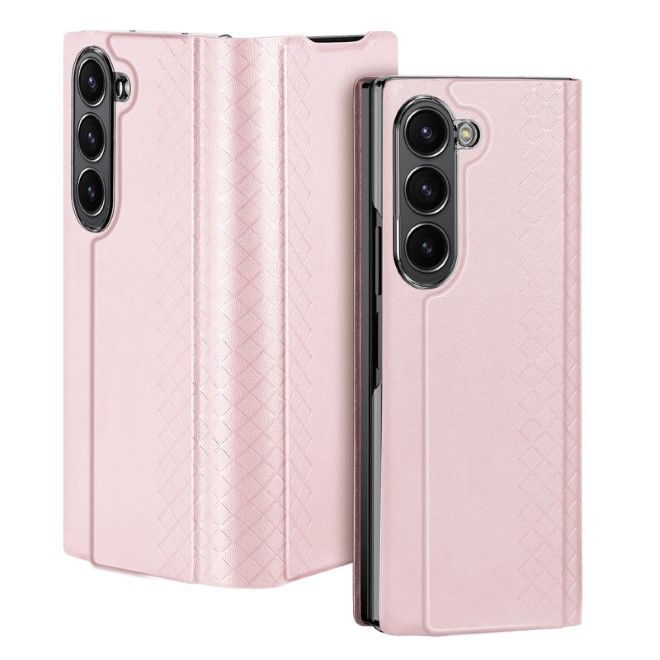 Dux Ducis - Samsung Galaxy Z Fold6 Hülle - Leder Case - Bril Series - rosa