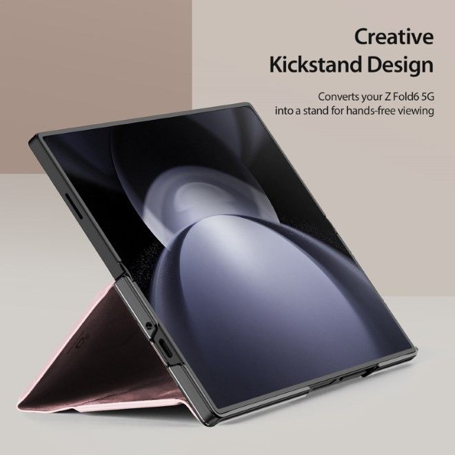 Dux Ducis - Samsung Galaxy Z Fold6 Hülle - Leder Case - Bril Series - rosa