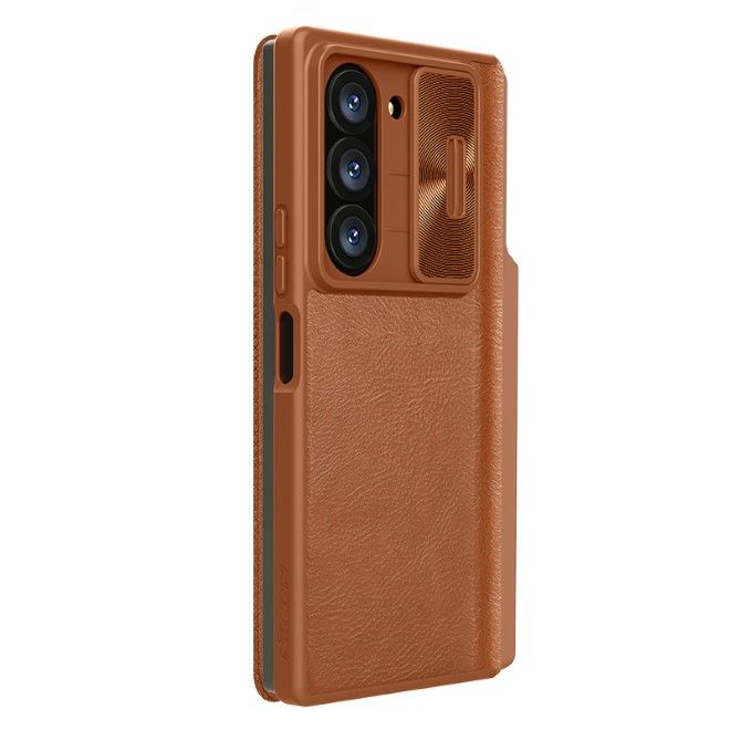 Nillkin - Samsung Galaxy Z Fold6 Hülle - Qin Pro Leather Case Series - braun