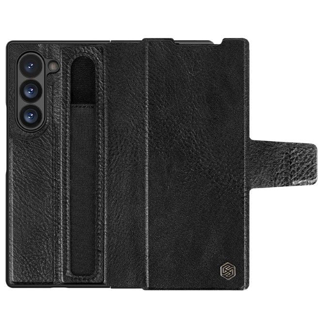 Nillkin - Samsung Galaxy Z Fold6 Hülle - Aoge Leather Case Series - mit S-Pen Halterung - schwarz