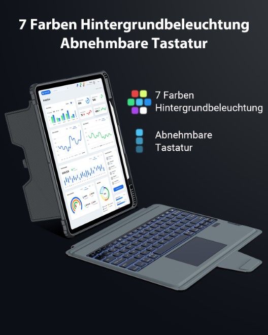 Nillkin - iPad Air 11 (2025/2024/2022/2020) / iPad Pro 11 (2022/2021/2020) Keyboard Hülle - Bumper Combo Series - schwarz