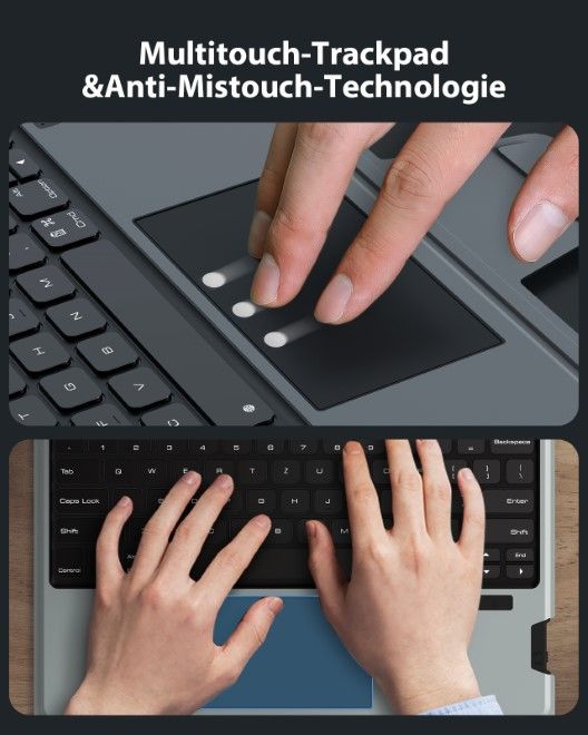 Nillkin - iPad Air 13 (2025/2024) / iPad Pro 12.9 (2022/2021/2020) Keyboard Hülle - Bumper Combo Series - schwarz