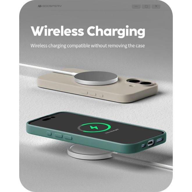 Goospery - iPhone 16 Pro Hülle - Semi Silicone MagSafe Case Series - lila