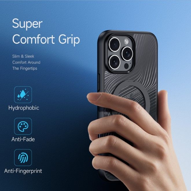 Dux Ducis - iPhone 16 Pro Max Hülle - Hardcase - MagSafe - mit Standfunktion - Aimo Mag Stand Series - schwarz