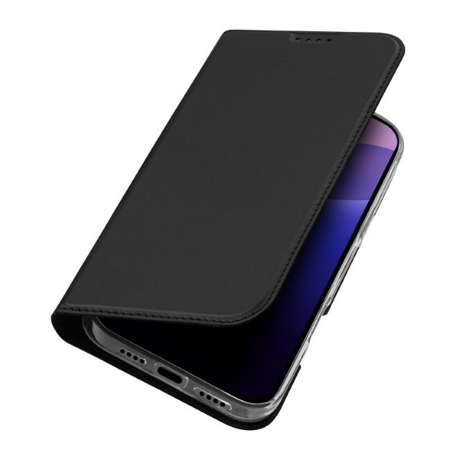 Dux Ducis - iPhone 16 Pro Max Case - Phone Book Cover - Skin Pro Series - Black