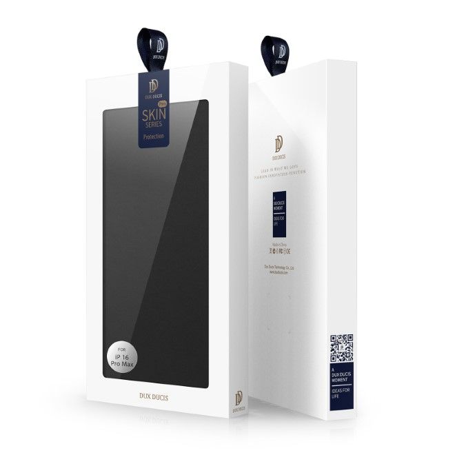 Dux Ducis - iPhone 16 Pro Max Case - Phone Book Cover - Skin Pro Series - Black