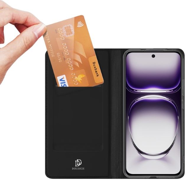 Dux Ducis - Oppo Reno12 Hülle - Handy Bookcover - Skin Pro Series - schwarz