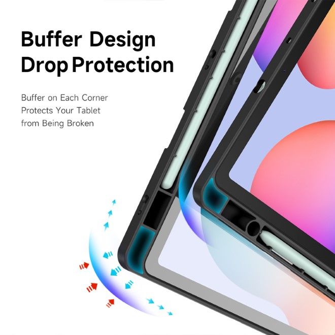 Dux Ducis - Samsung Galaxy Tab S6 Lite (2020/2022/2024) Hülle - Leder Bookcover - Magi Series - schwarz