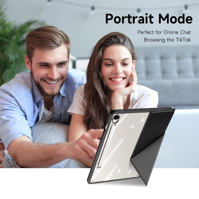 Dux Ducis - Samsung Galaxy Tab S9 / S9 FE Hülle - Leder Bookcover - Magi Series - schwarz