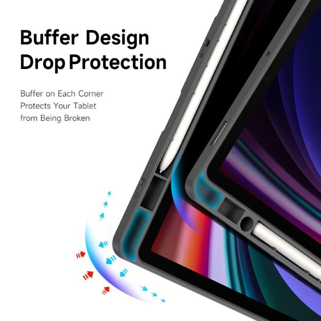 Dux Ducis - Samsung Galaxy Tab S9 / S9 FE Hülle - Leder Bookcover - Magi Series - grau