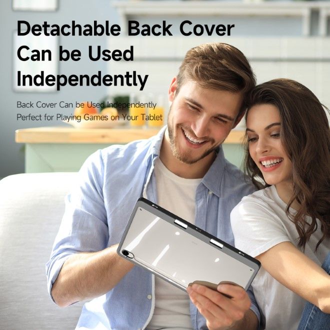 Dux Ducis - Samsung Galaxy Tab S9 / S9 FE Hülle - Leder Bookcover - Magi Series - grau