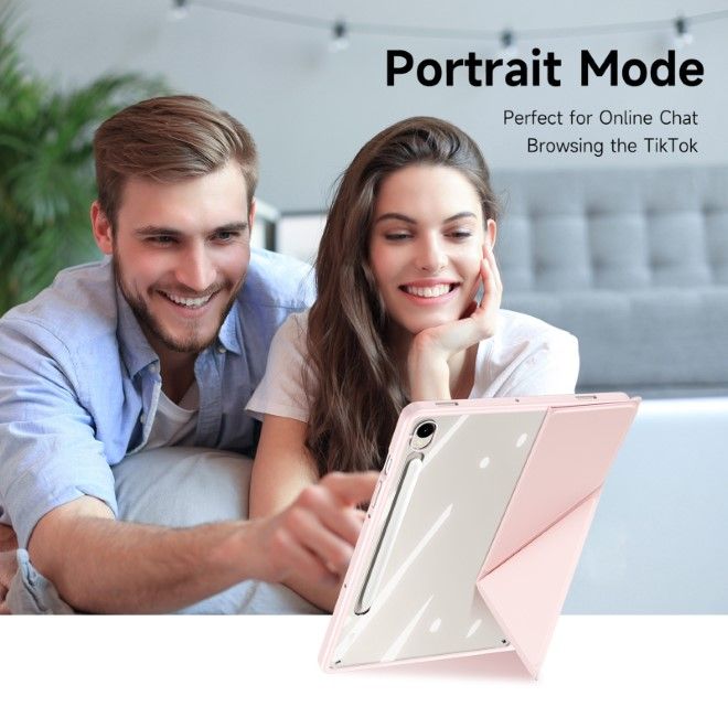 Dux Ducis - Samsung Galaxy Tab S9 / S9 FE Hülle - Leder Bookcover - Magi Series - rosa